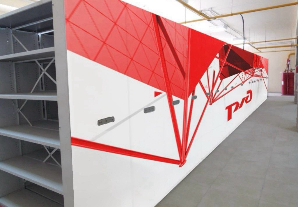 брендированные мобильные стеллажи